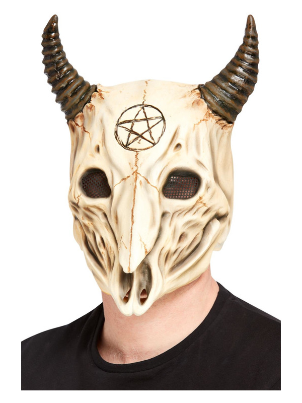 Satanic Ram Skull Overhead Mask -  Latex - 20425