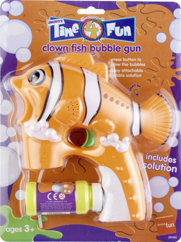 Clown Fish Bubble Gun -  Orange - 20580