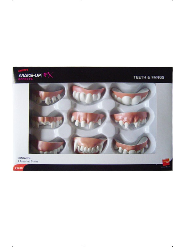 Smiffys Make-Up FX -  Assorted Teeth & Fangs - 21410