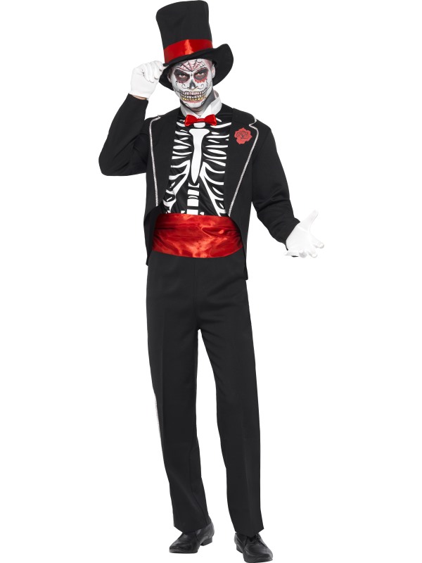 Day of the Dead Costume -  Black - 21565M