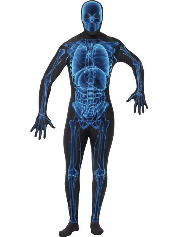 X Ray Costume -  Second Skin Suit -  Blue & Black - 21622M