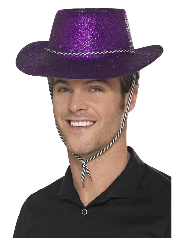 Cowboy Glitter Hat -  Purple - 21883