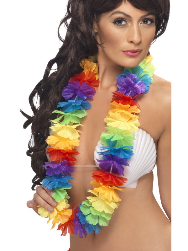 Bright Large Lei -  Rainbow - 21908