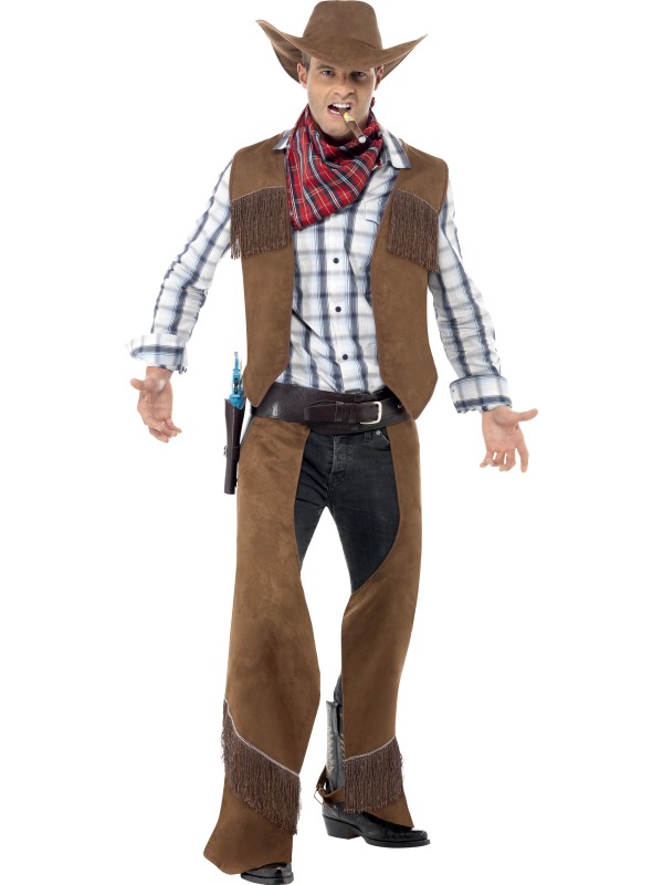 Fringe Cowboy Costume -  Brown - 22656M