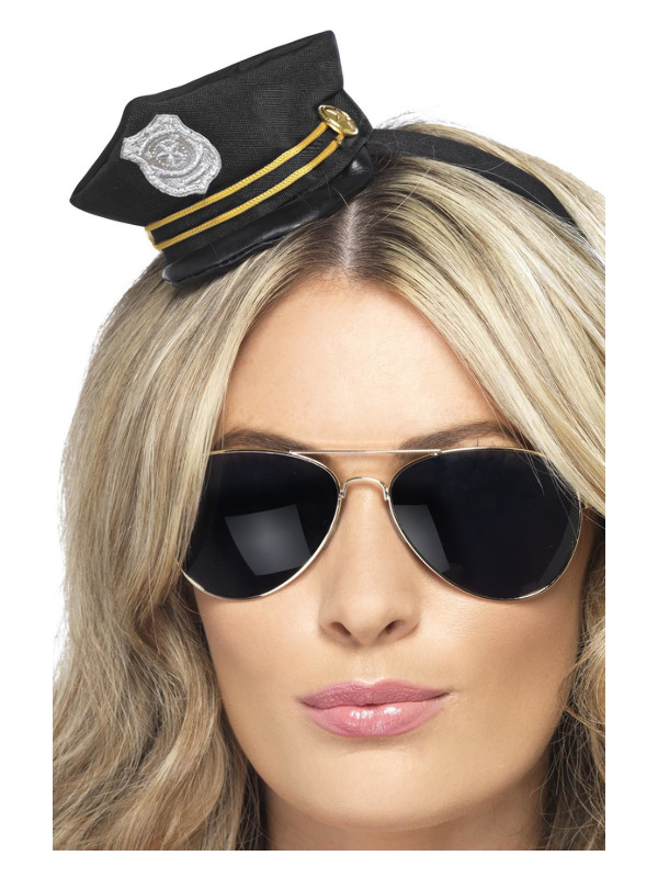 Mini Cop Hat -  Black - 22740