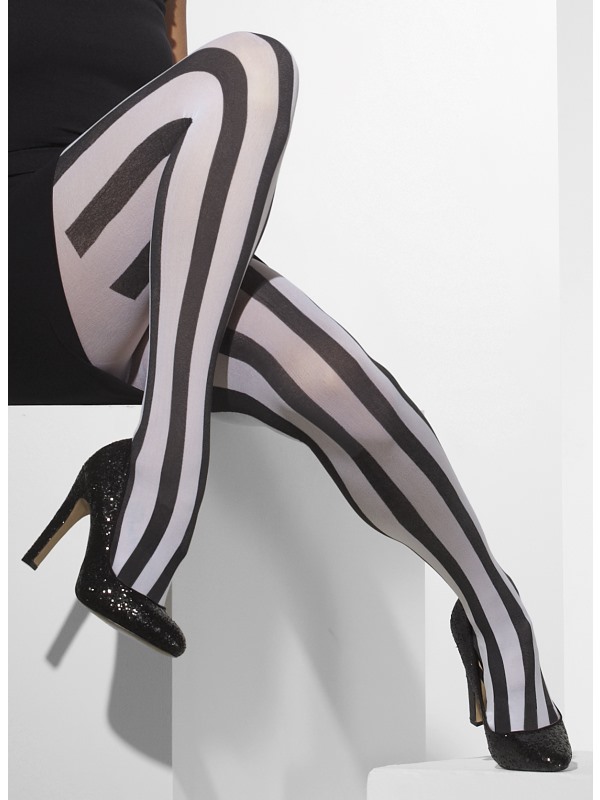 Opaque Tights -  Black & White - 24549