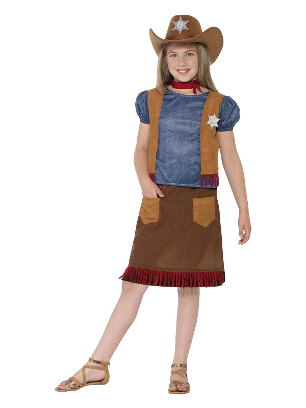 Western Belle Cowgirl Costume -  Brown - 24669L