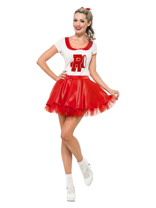 Sandy Cheerleader Costume -  Red & White - 25873M