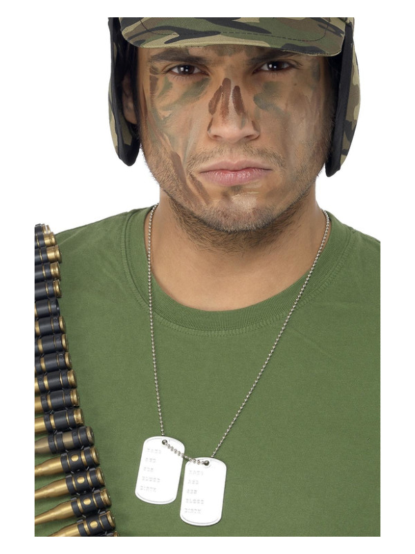 Dogtags on Chain -  Silver - 28348