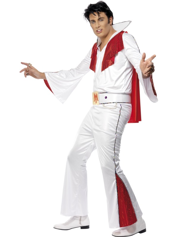 Elvis Costume -  White & Red - 29151M