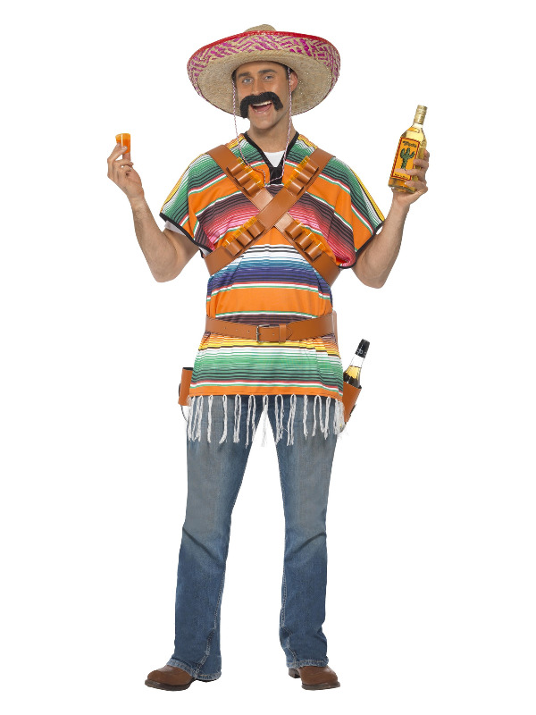 Tequila Shooter Guy Costume -  Orange & Green - 29233