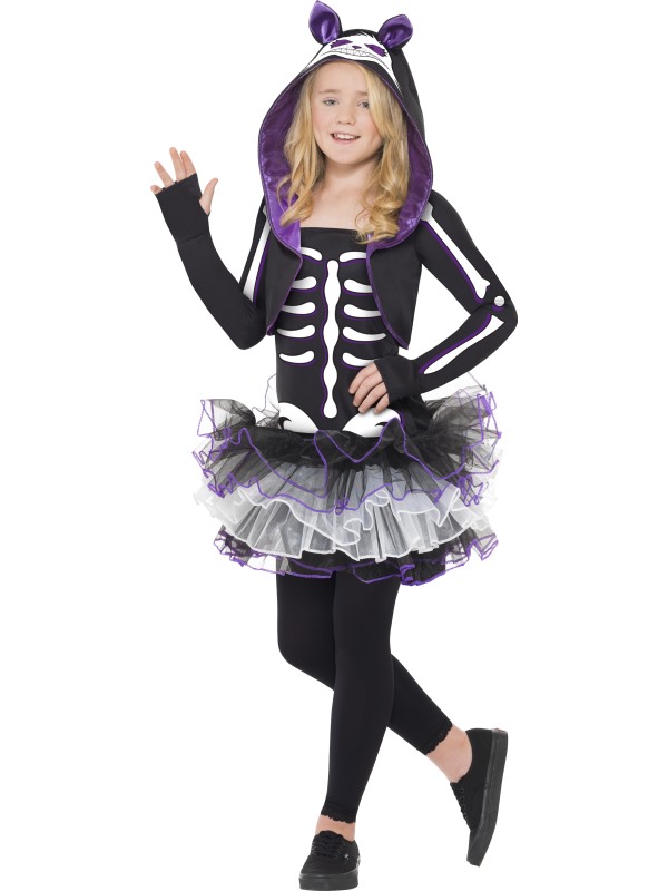 Skelly Cat Costume -  Black - 29636M