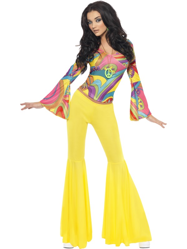 70s Groovy Babe Costume -  Yellow - 30445S