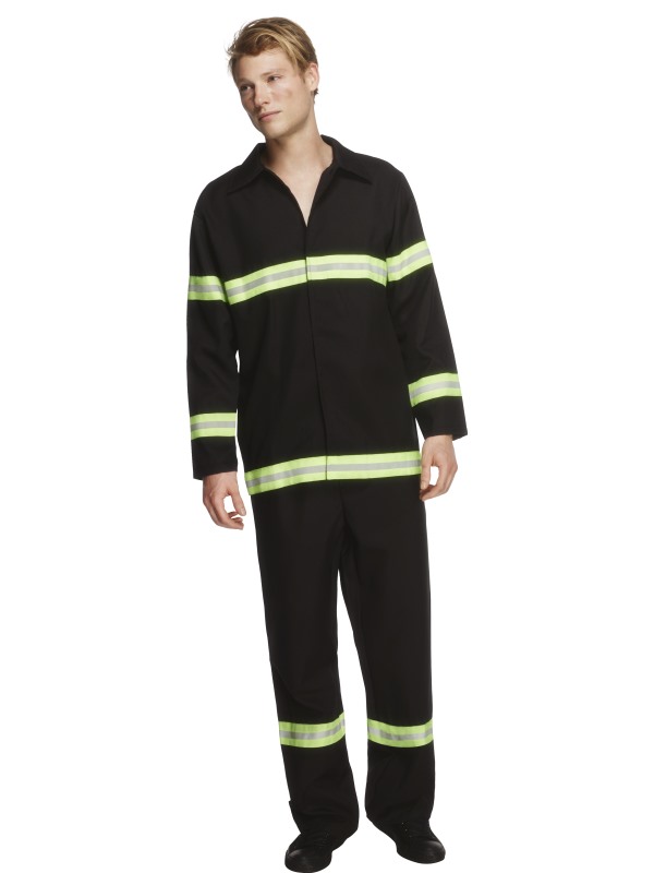 Fever Fireman Costume -  Black - 31693M