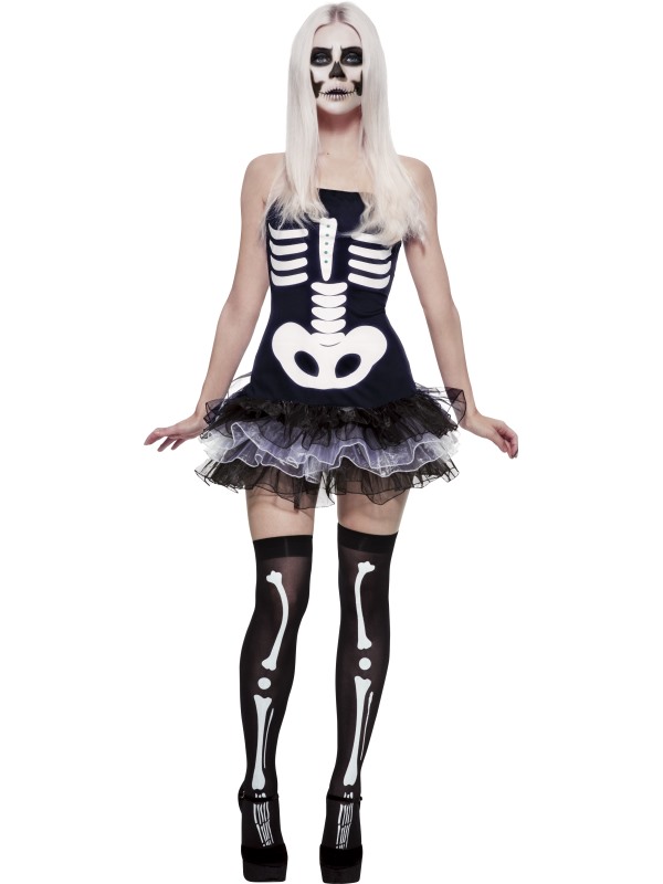 Fever Skeleton Costume -  Black - 31969S