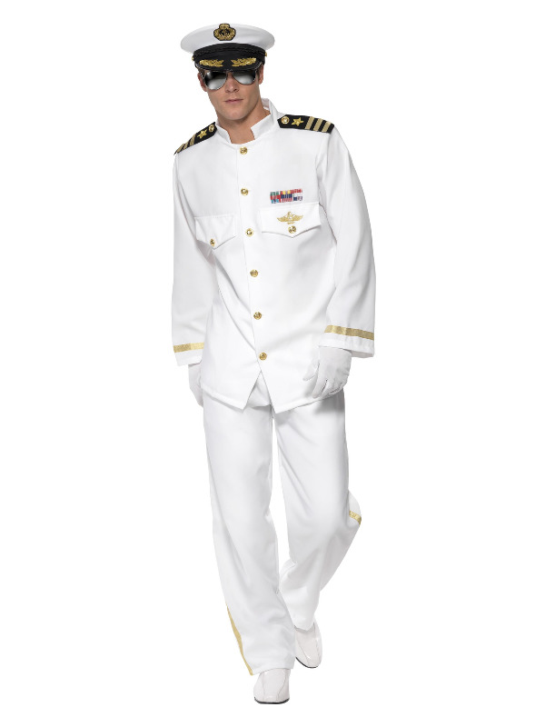 Deluxe Captain Costume -  White - 33690XL