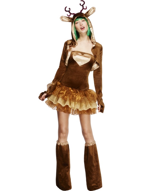 Fever Reindeer Costume -  Tutu Dress -  Brown - 33868M