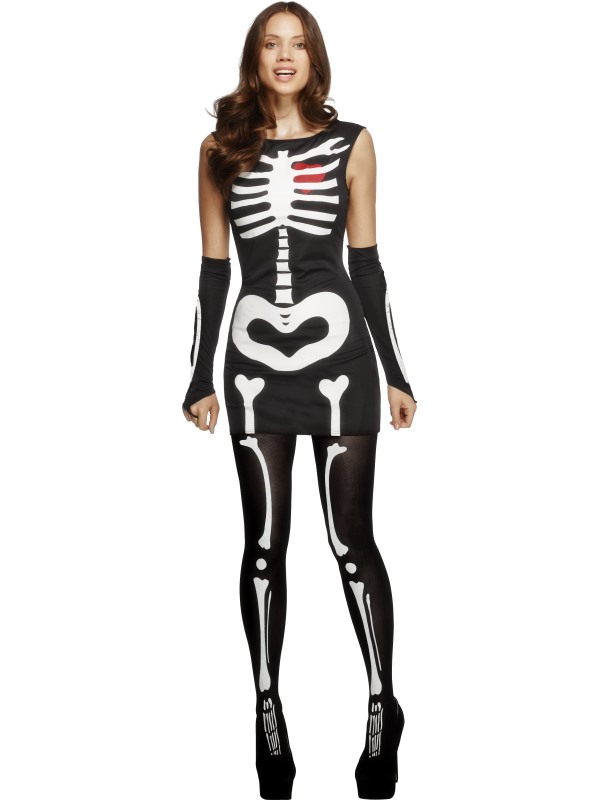 Fever Skeleton Costume -  Black - 34192L