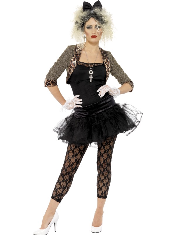80s Wild Child Costume -  Black - 36233L