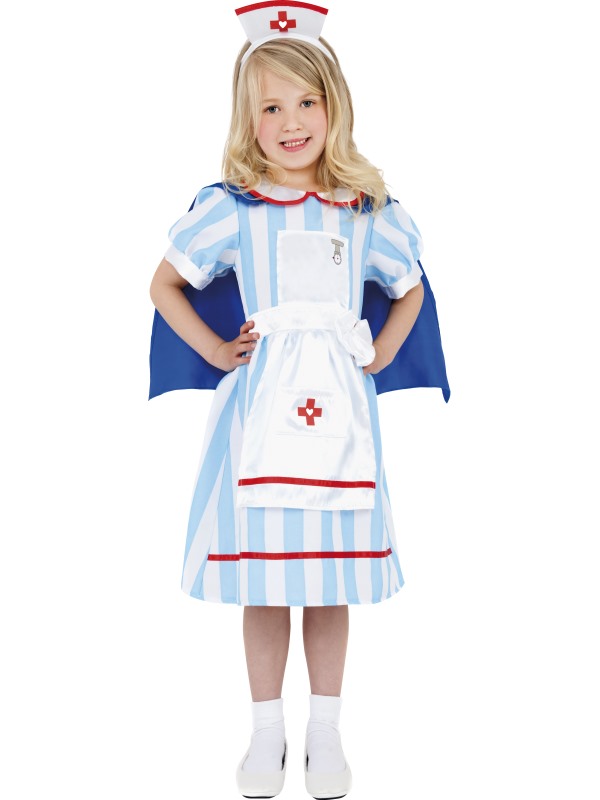 Vintage Nurse Costume -  Blue - 38646M