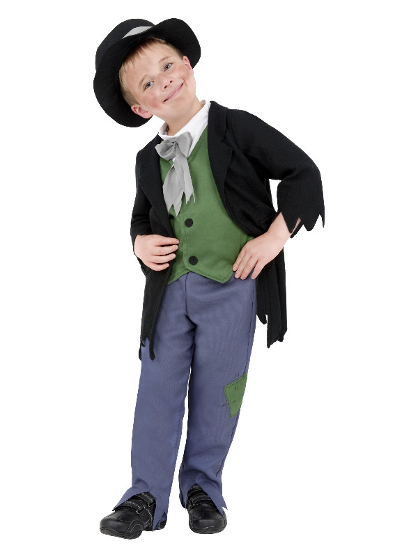 Dodgy Victorian Boy Costume -  Black - 38671L