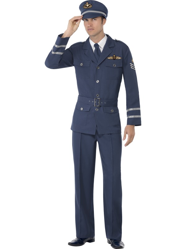 WW2 Air Force Captain Costume -  Blue - 38830M