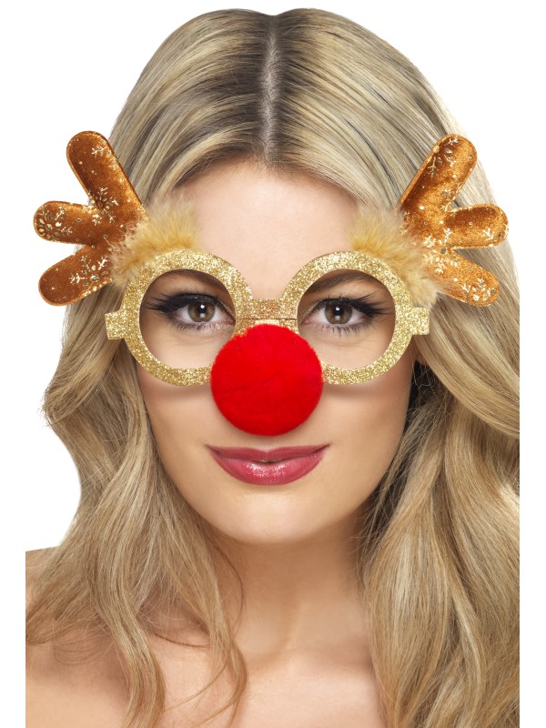 Reindeer Comedy Specs -  Gold - 41053