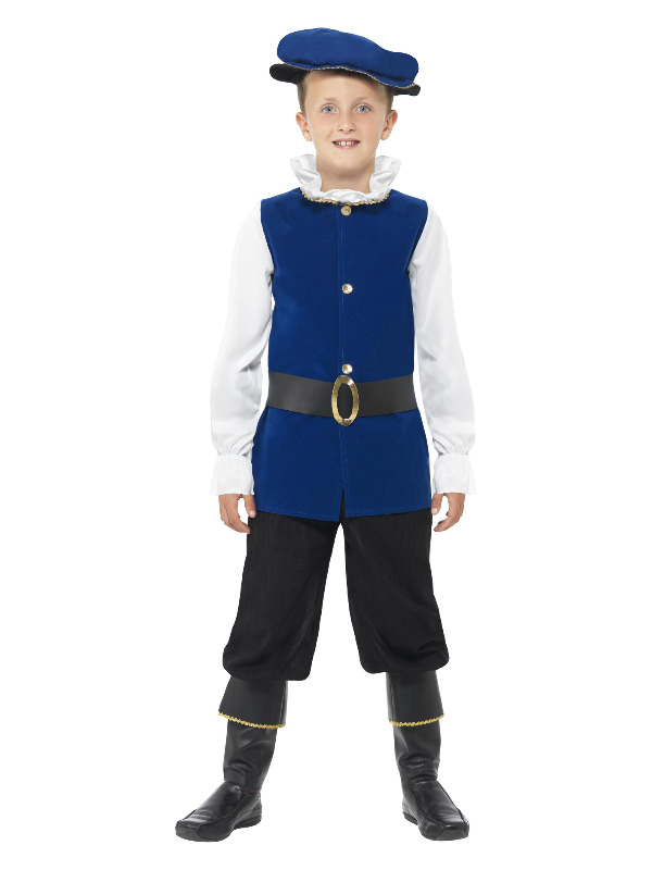 Tudor Boy Costume -  Royal Blue - 41092M