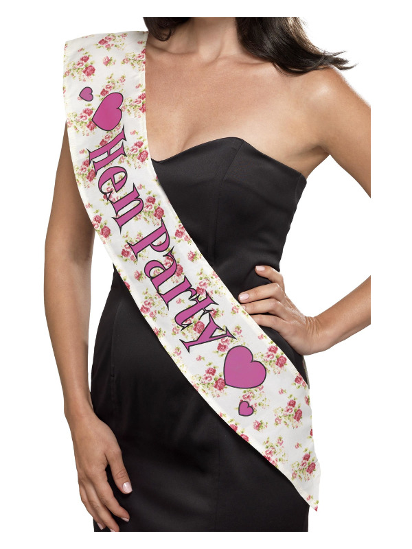 Deluxe Vintage Hen Party Sash -  Pink - 41573