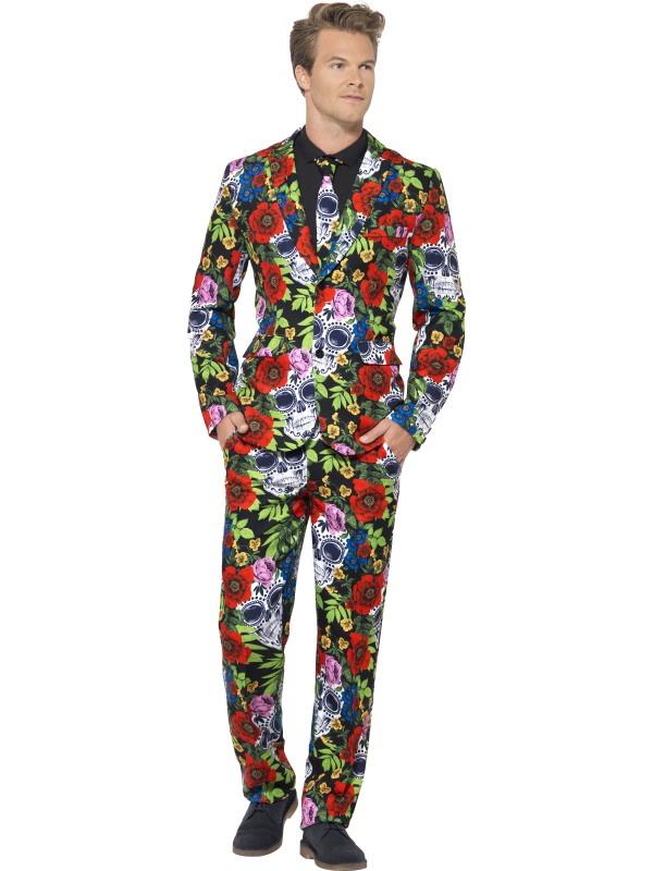 Day of the Dead Suit -  Multi-Coloured - 41589L