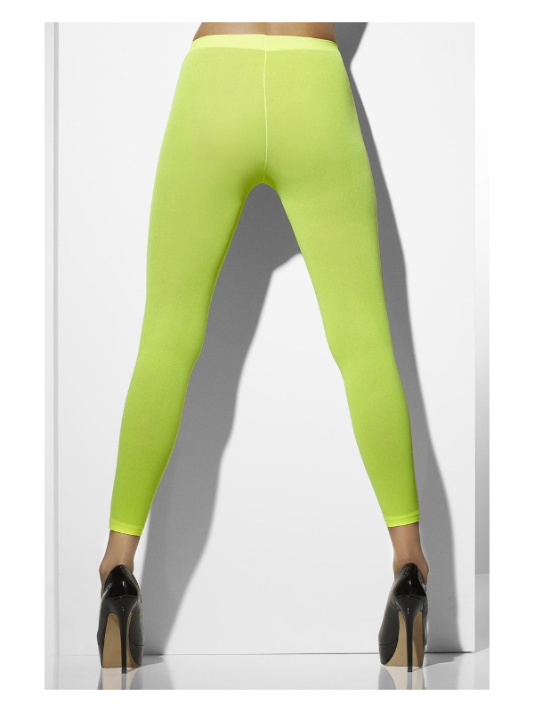 Opaque Footless Tights -  Neon Green - 42792