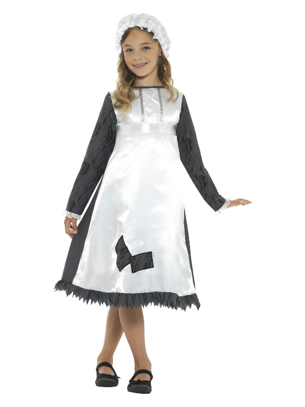 Victorian Maid Costume -  Blue & White - 42997S