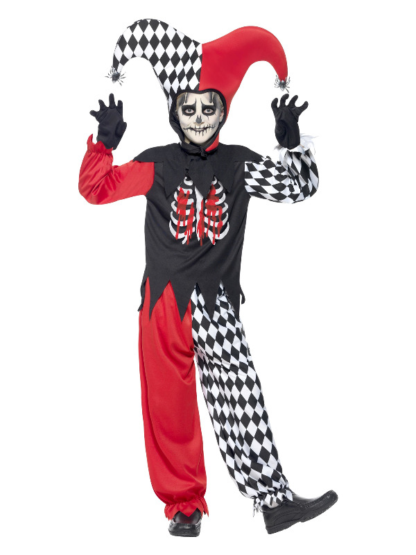 Blood Curdling Jester Costume -  Black - 43020L