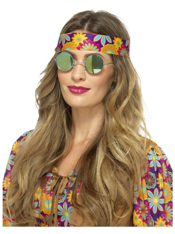 Hippie Specs -  Mirrored -  Green & Blue - 43064