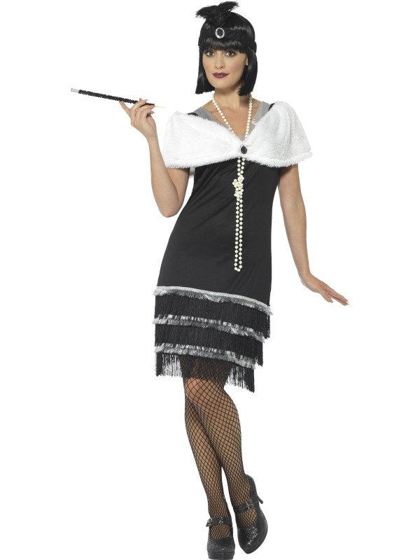 Flapper Costume -  Black - 43128L