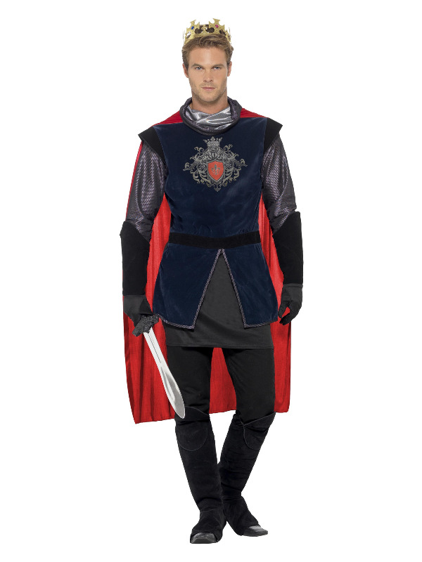 Deluxe King Arthur Costume -  Black - 43417L