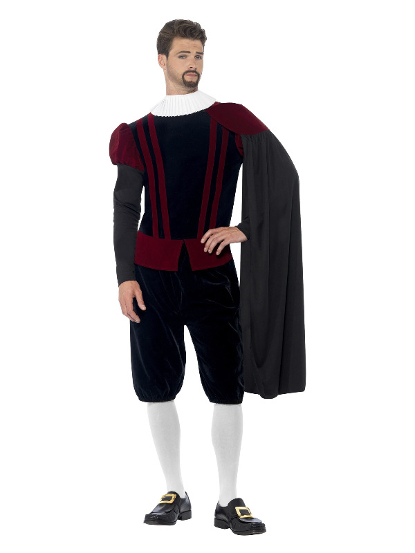 Deluxe Tudor Lord Costume -  Black - 43418L
