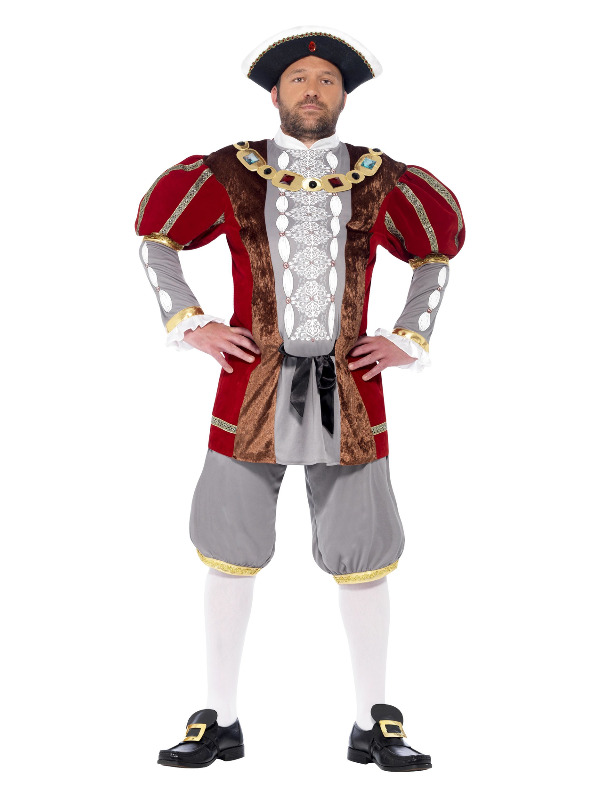 Deluxe Henry VIII Costume -  Red - 43431M