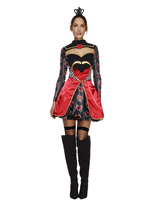 Fever Queen Of Hearts Costume -  Black - 43479L