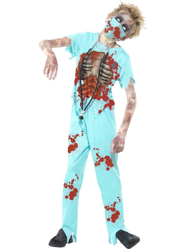 Zombie Surgeon Costume -  Blue - 44032T