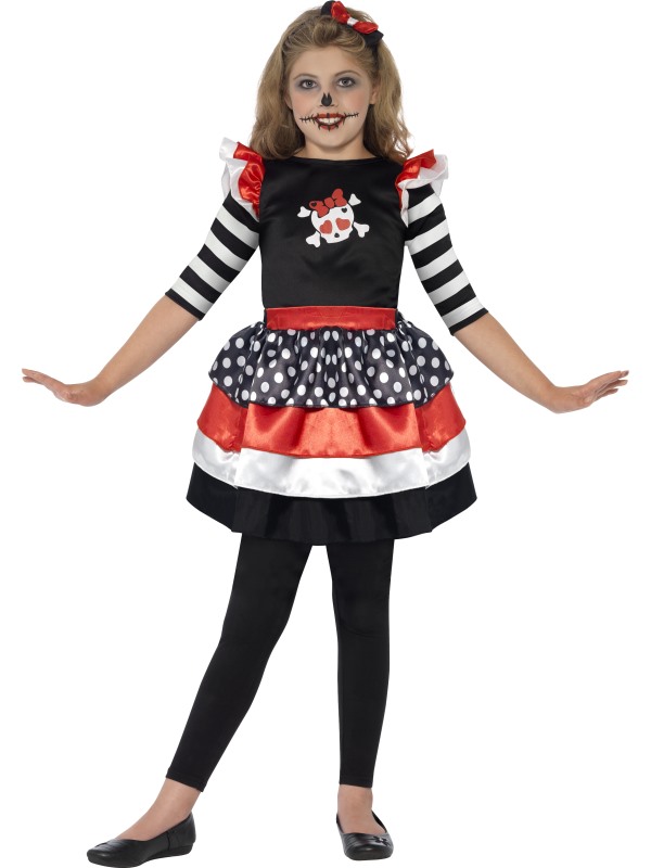 Skully Girl Costume -  Black - 44288S