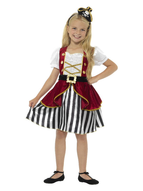 Deluxe Pirate Girl Costume -  Red & Black - 44404L
