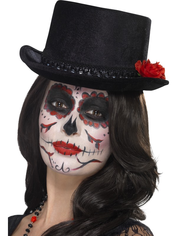 Day of the Dead Top Hat -  Black - 44638