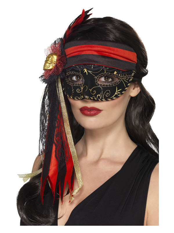 Masquerade Pirate Eyemask -  Black - 44953
