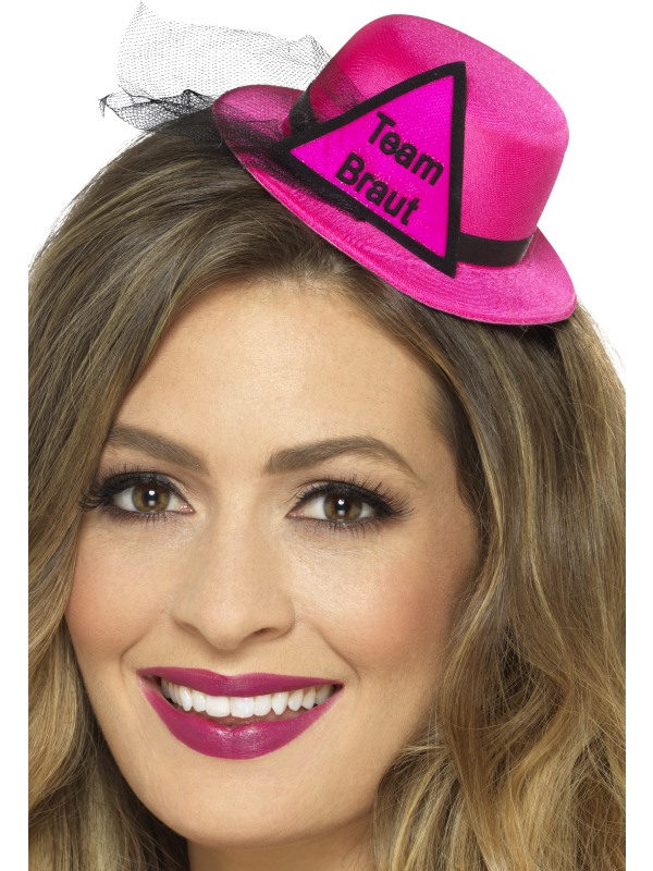 Team Braut Hat -  Pink & Black - 44985