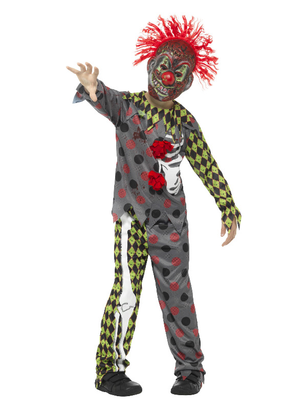 Deluxe Twisted Clown Costume -  Multi-Coloured - 45125S