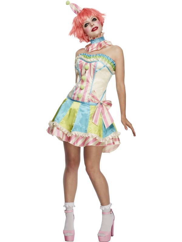 Fever Deluxe Vintage Clown Costume -  White - 45367L