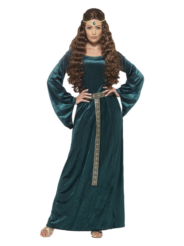 Medieval Maid Costume -  Green - 45497S