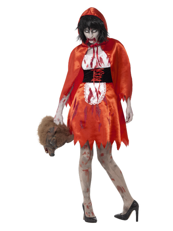 Zombie Little Miss Hood Costume -  Red - 45524L