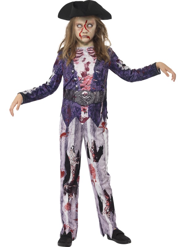 Deluxe Jolly Rotten Pirate Girl Costume -  Blue - 45620M